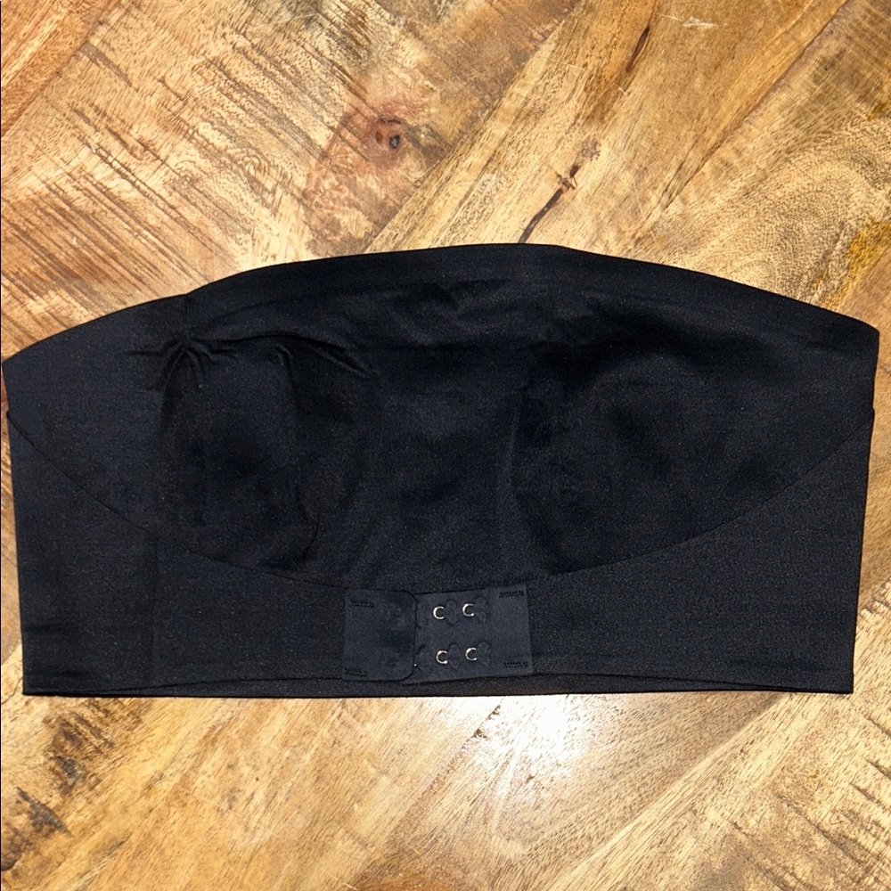 Black Strapless Bandeau Top